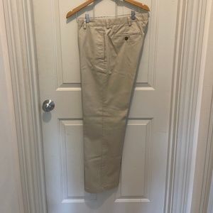 Mens LL Bean chinos, standard fit plain flat front